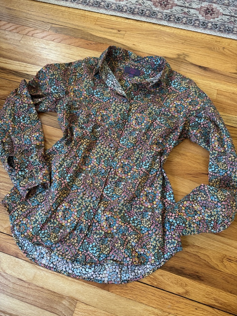 J. Crew x Liberty Multicolor Floral Button-Down Shirt
